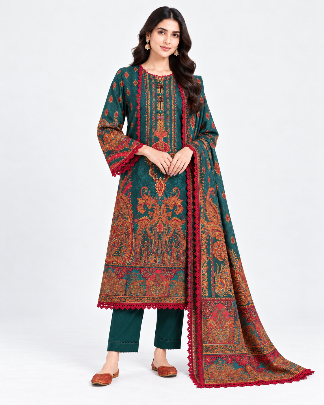 Emerald Zariya Ready-Made Three Piece