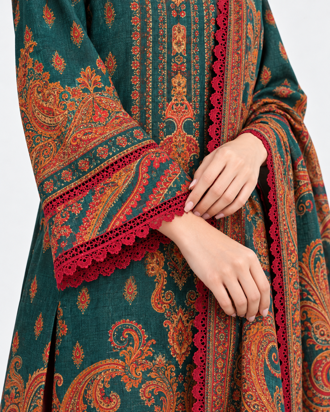 Emerald Zariya Ready-Made Three Piece