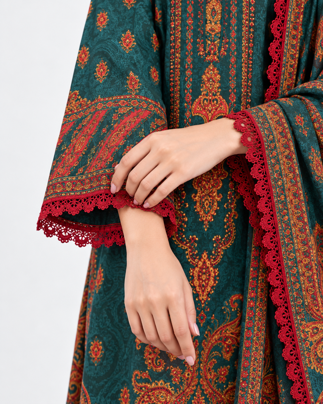 Emerald Zariya Ready-Made Three Piece