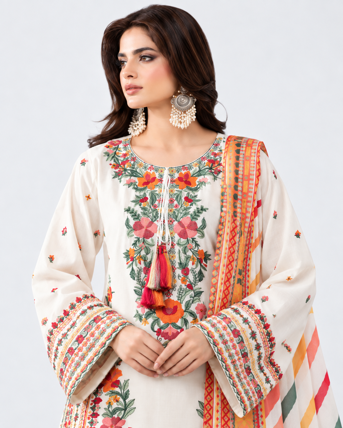 Ivory Bloom White Farsy Dress