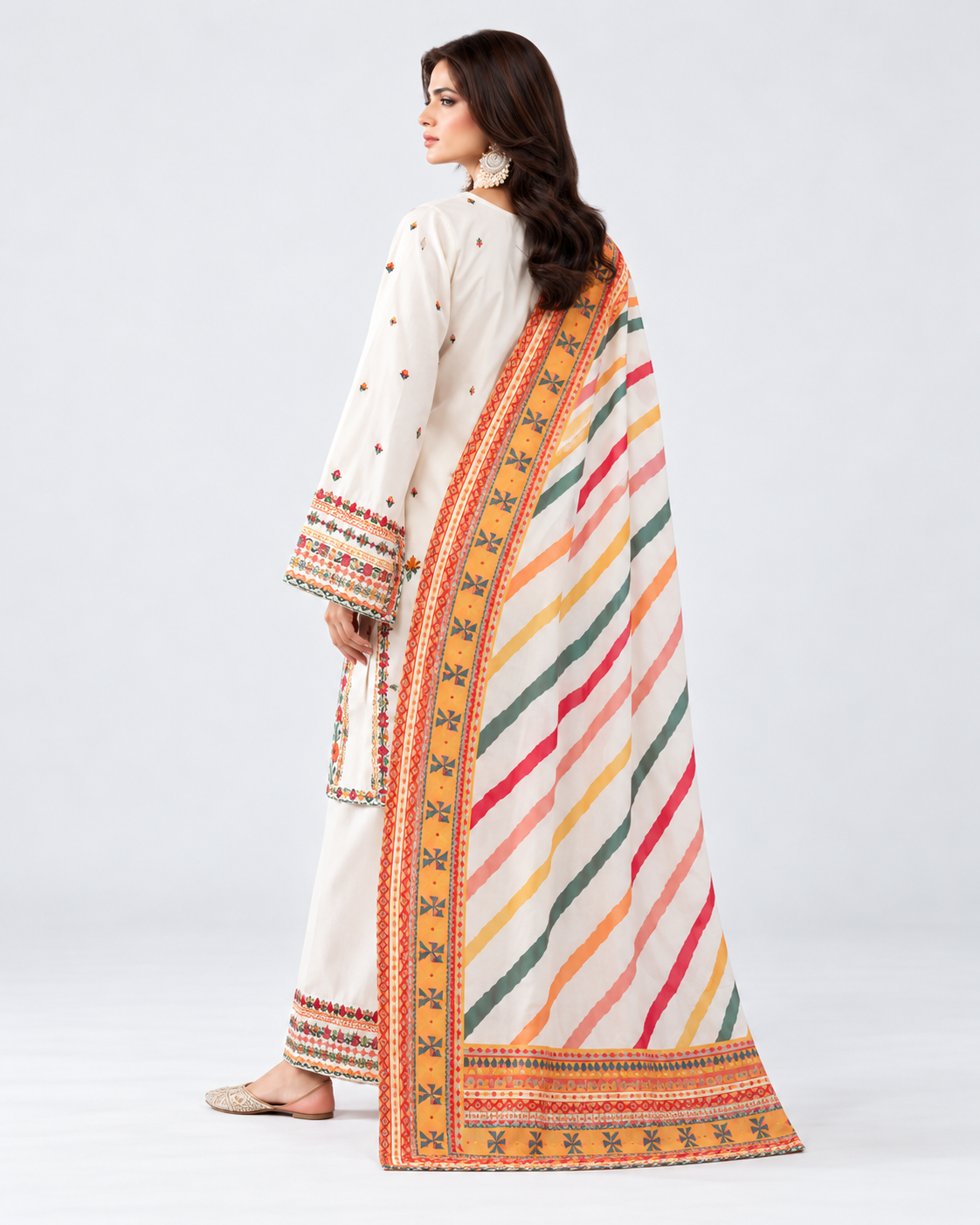 Ivory Bloom White Farsy Dress