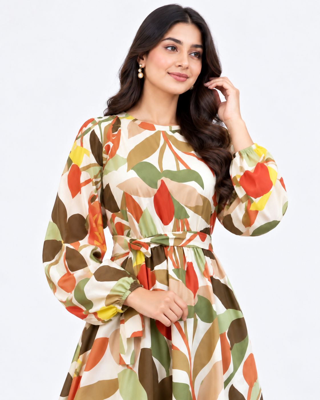 New Pori Printed One Piece Gown