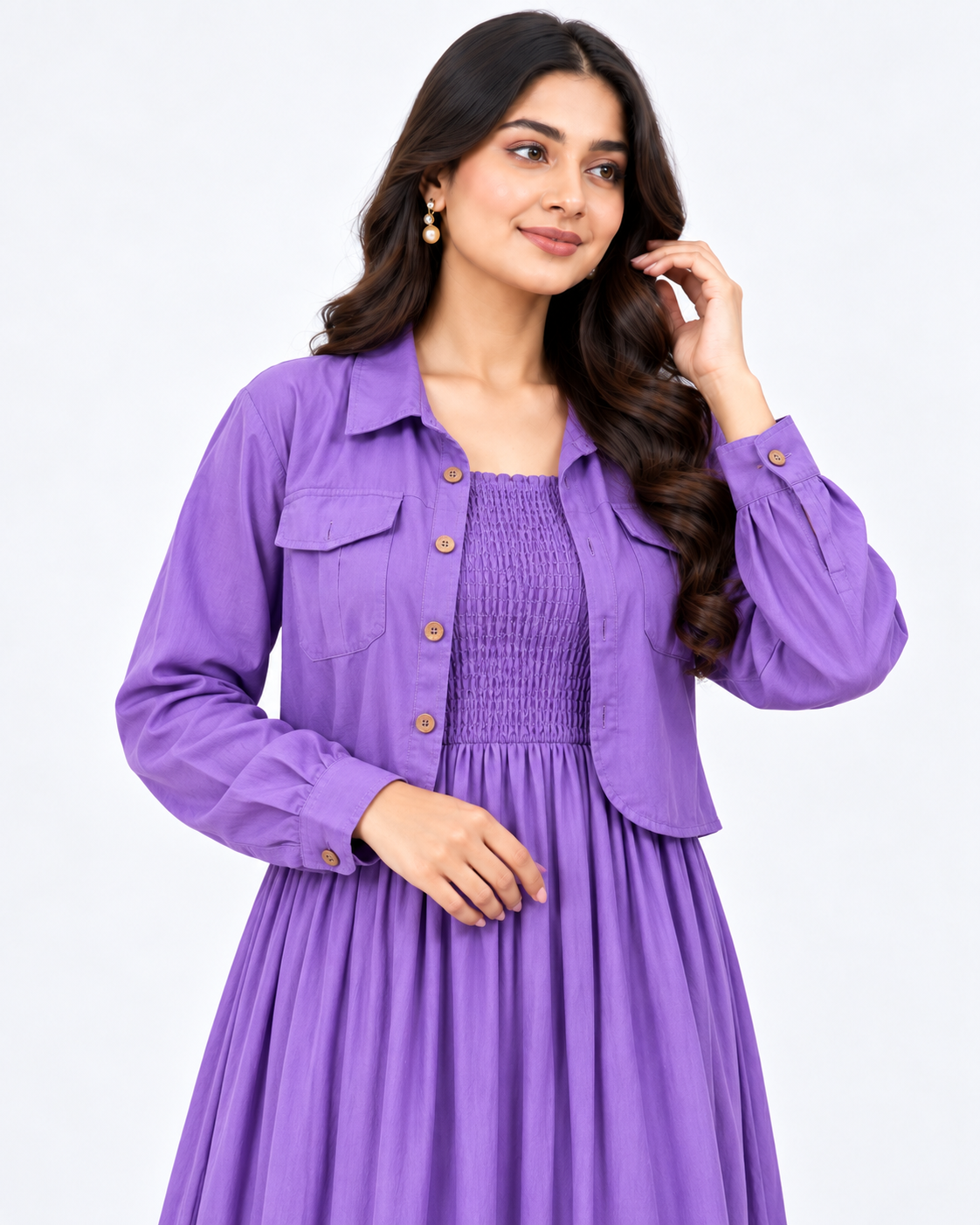 Smoky Flow Georgette Two Piece Skirt Set